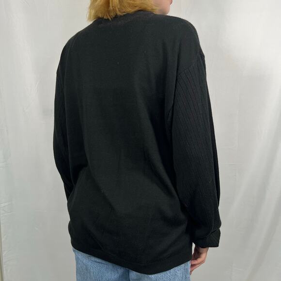 Cassel Black Lightweight Long Sleeve Sweater XL - Picture 8 of 9